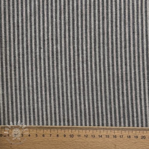 Dekoračná látka DOBBY Colored stripe graphite