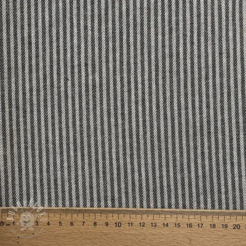 Dekoračná látka DOBBY Colored stripe graphite
