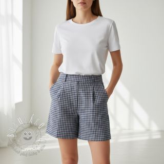 Bavlnená látka YARN DYED Check Anabel teal