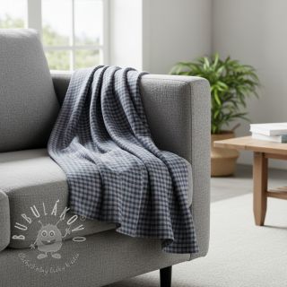 Bavlnená látka YARN DYED Check Anabel teal