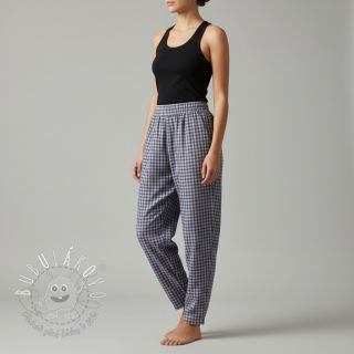 Bavlnená látka YARN DYED Check Anabel teal