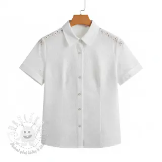 Bavlnená látka EMBROIDERY 2 side Camelia