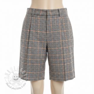 Bavlnená látka YARN DYED BRUSHED Check Mike ecru