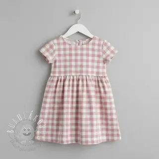 Bavlnená látka FLANNEL BIG Check light pink