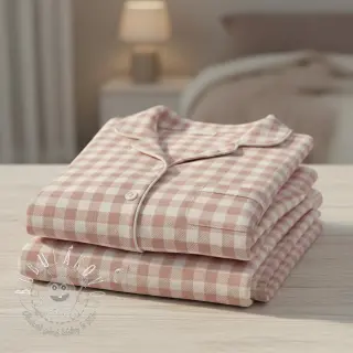 Bavlnená látka FLANNEL BIG Check light pink