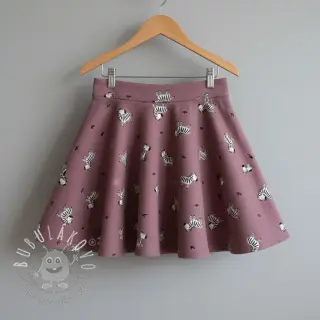 Bavlnená látka FLANNEL Zebras mauve