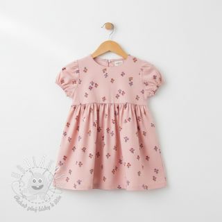 Bavlnená látka FLANNEL Flowers light pink