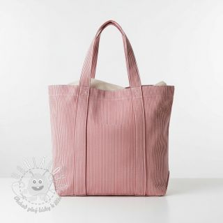 Dekoračná látka DOBBY Colored stripe cherry