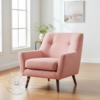 Dekoračná látka DOBBY Colored stripe poppy red