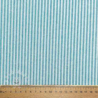 Dekoračná látka DOBBY Colored stripe turquoise