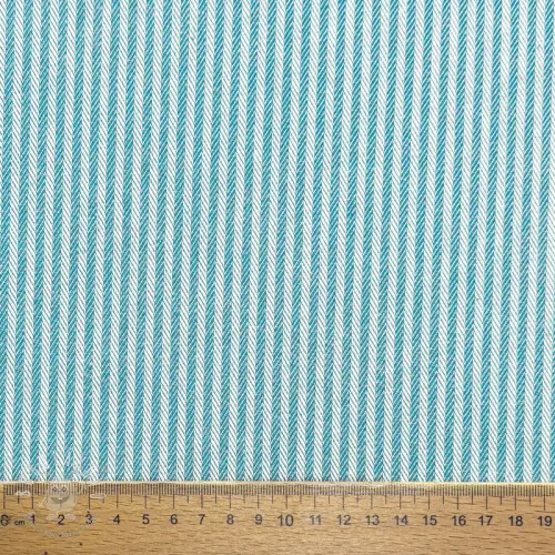 Dekoračná látka DOBBY Colored stripe turquoise