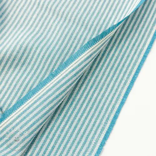 Dekoračná látka DOBBY Colored stripe turquoise