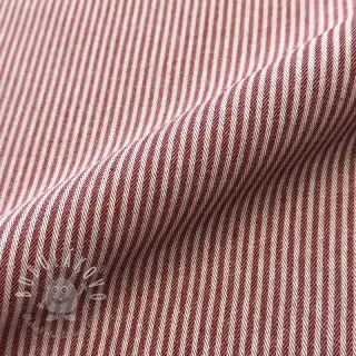 Dekoračná látka DOBBY Colored stripe burgundy