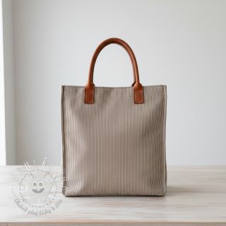 Dekoračná látka DOBBY Colored stripe coffee