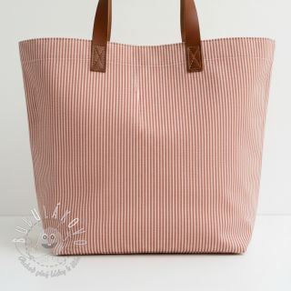 Dekoračná látka DOBBY Colored stripe dark orange