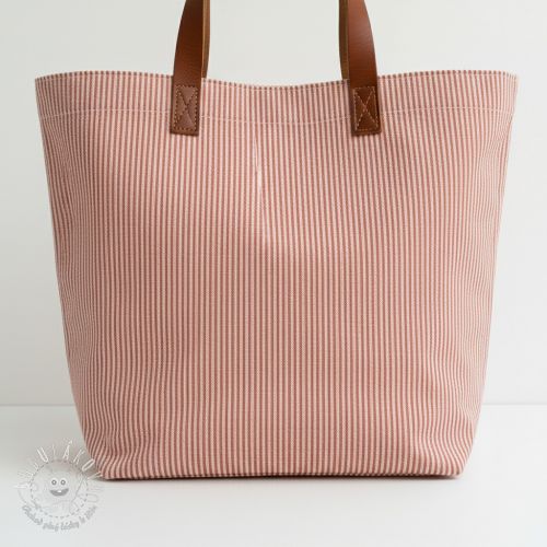 Dekoračná látka DOBBY Colored stripe dark orange