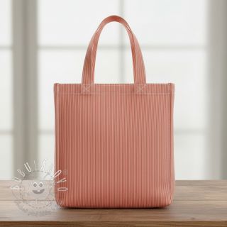 Dekoračná látka DOBBY Colored stripe coral