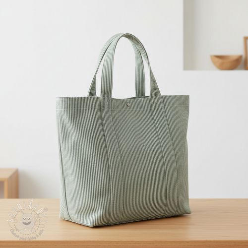 Dekoračná látka DOBBY Colored stripe bottle green