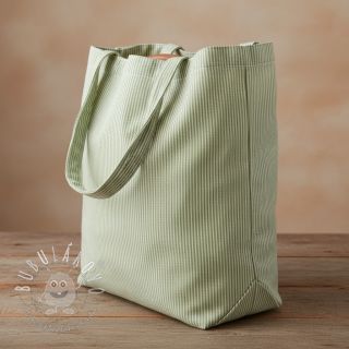 Dekoračná látka DOBBY Colored stripe light green