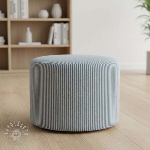 Dekoračná látka DOBBY Colored stripe blue