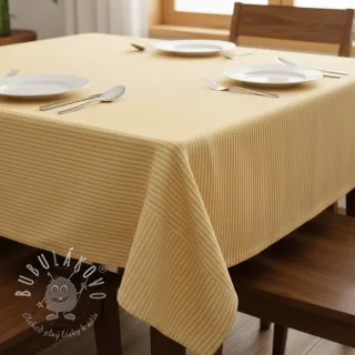 Dekoračná látka DOBBY Colored stripe warm yellow