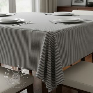 Dekoračná látka DOBBY Colored stripe graphite