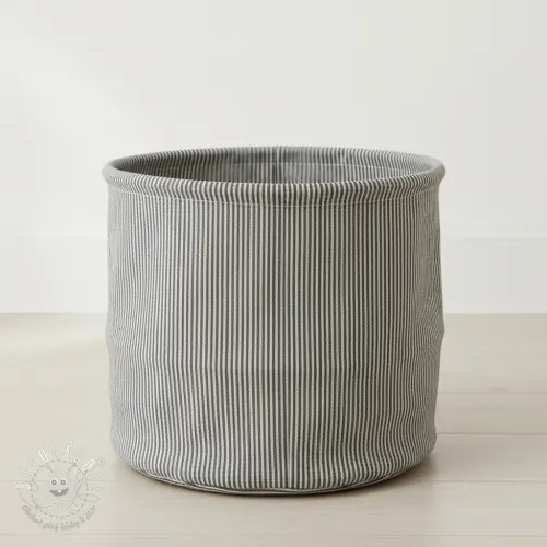 Dekoračná látka DOBBY Colored stripe graphite