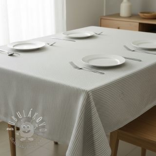 Dekoračná látka DOBBY Colored stripe light grey