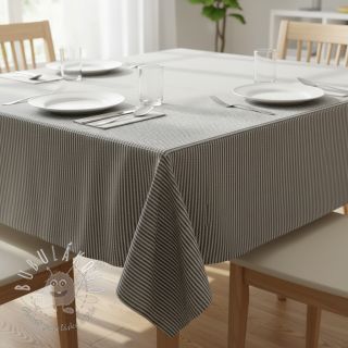 Dekoračná látka DOBBY Colored stripe black