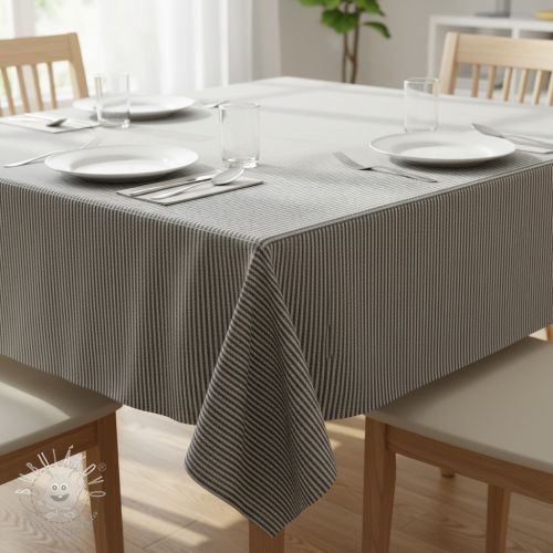 Dekoračná látka DOBBY Colored stripe black