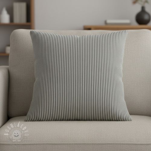 Dekoračná látka DOBBY Colored stripe black