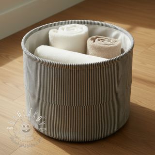 Dekoračná látka DOBBY Colored stripe black