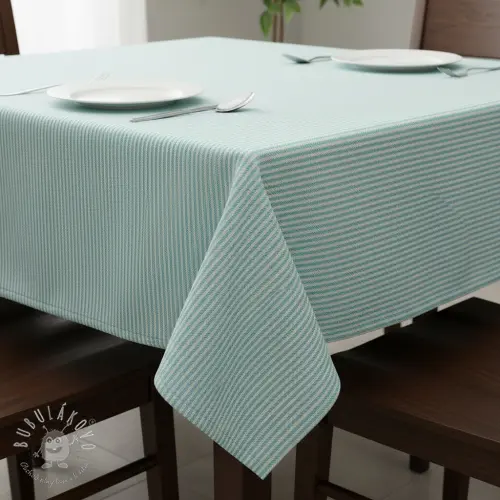 Dekoračná látka DOBBY Colored stripe mint