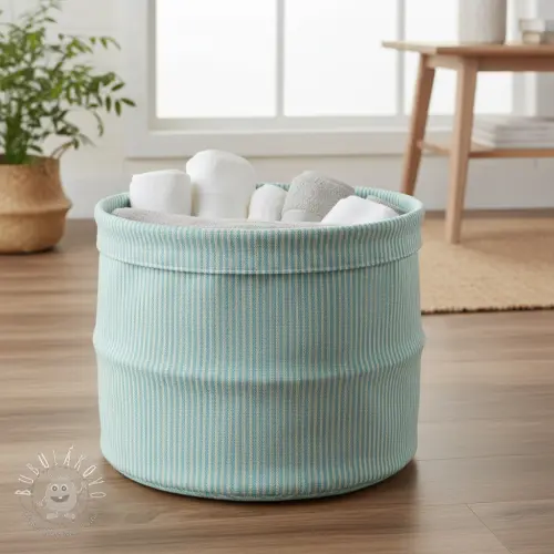 Dekoračná látka DOBBY Colored stripe mint
