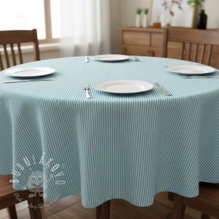 Dekoračná látka DOBBY Colored stripe turquoise