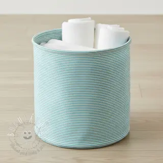 Dekoračná látka DOBBY Colored stripe turquoise