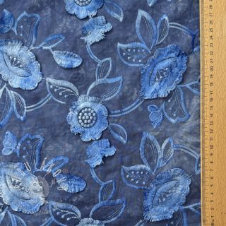 Bavlnená látka TIE DYE EMBROIDERY Flora design B