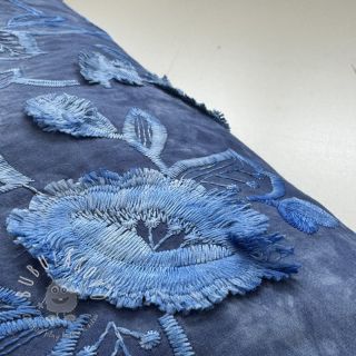 Bavlnená látka TIE DYE EMBROIDERY Flora design B