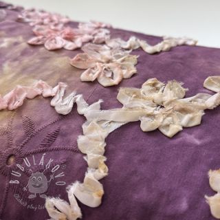 Bavlnená látka TIE DYE EMBROIDERY Eva tape design D