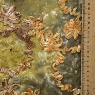 Bavlnená látka TIE DYE EMBROIDERY Eva tape design E