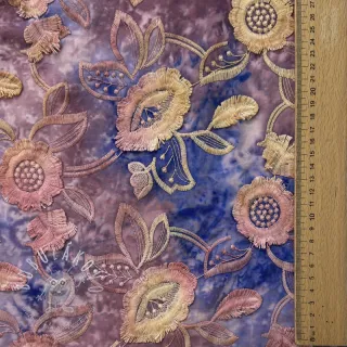 Bavlnená látka TIE DYE EMBROIDERY Flora design C