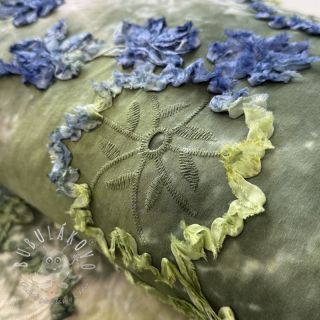 Bavlnená látka TIE DYE EMBROIDERY Eva tape design A