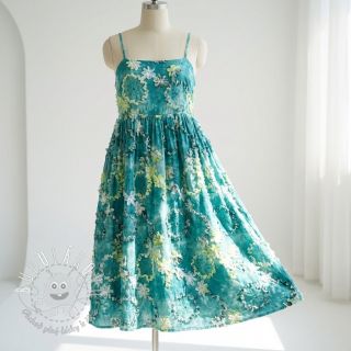 Bavlnená látka TIE DYE EMBROIDERY Eva tape design B