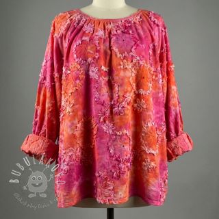 Bavlnená látka TIE DYE EMBROIDERY Eva tape design F