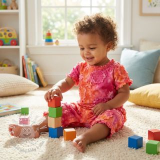 Bavlnená látka TIE DYE EMBROIDERY Eva tape design F