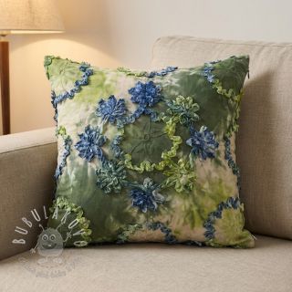 Bavlnená látka TIE DYE EMBROIDERY Eva tape design A