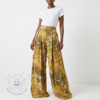 Bavlnená látka TIE DYE EMBROIDERY Eva tape design E