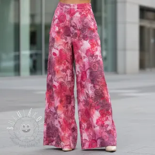 Bavlnená látka TIE DYE EMBROIDERY Flora design D