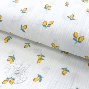 Dvojitá gázovina/mušelín Fruits lemon ORGANIC