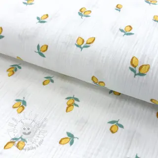 Dvojitá gázovina/mušelín Fruits lemon ORGANIC
